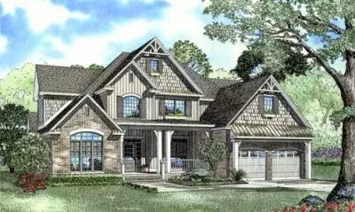 English Country house plans 12-1075 - front exterior, 2,755 sq ft, 4 bed, 3 bath house plans | Monster House Plans