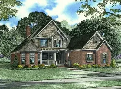 English Country house plans 12-1078 - front exterior, 2,819 sq ft, 4 bed, 3 bath house plans | Monster House Plans