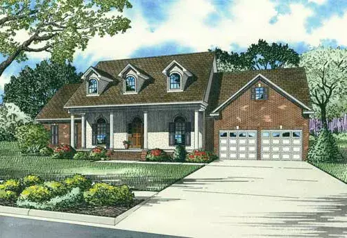 Southern house plans 12-1086 - front exterior, 2,634 sq ft, 4 bed, 2 bath house plans | Monster House Plans