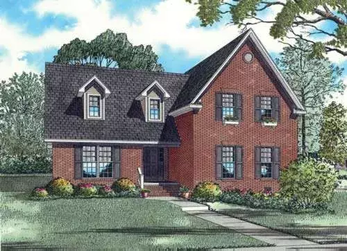Southern Colonial house plans 12-1093 - front exterior, 2,699 sq ft, 4 bed, 3 bath house plans | Monster House Plans