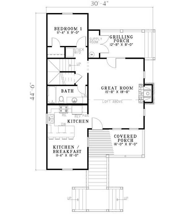 Main Floor Plan: 12-1100