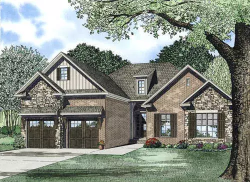 Traditional house plans 12-1113 - front exterior, 1,715 sq ft, 3 bed, 2 bath house plans | Monster House Plans
