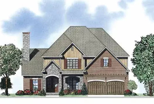 European house plans 12-1152 - front exterior, 2,931 sq ft, 3 bed, 2 bath house plans | Monster House Plans