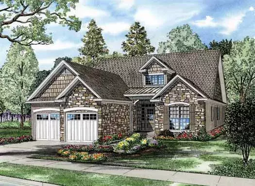 Traditional house plans 12-1159 - front exterior, 1,588 sq ft, 3 bed, 3 bath house plans | Monster House Plans