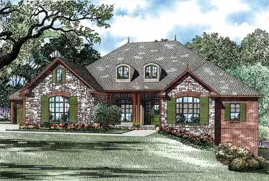 Traditional house plans 12-1166 - front exterior, 3,978 sq ft, 4 bed, 3 bath house plans | Monster House Plans