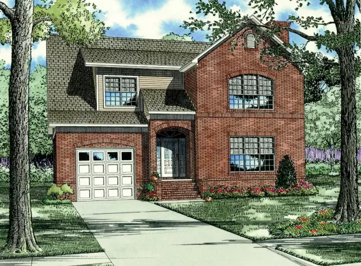 Traditional house plans 12-117 - front exterior, 3,202 sq ft, 3 bed, 2 bath house plans | Monster House Plans