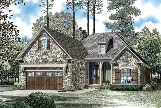 Traditional house plans 12-1182 - front exterior, 1,572 sq ft, 3 bed, 2 bath house plans | Monster House Plans