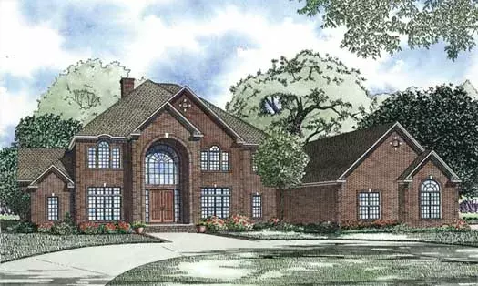 Traditional house plans 12-1191 - front exterior, 9,636 sq ft, 6 bed, 6 bath house plans | Monster House Plans