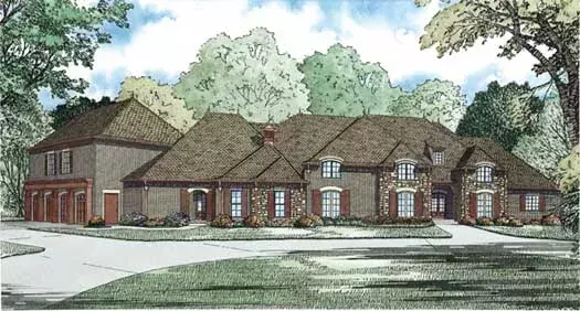 European house plans 12-1193 - front exterior, 7,784 sq ft, 5 bed, 4 bath house plans | Monster House Plans