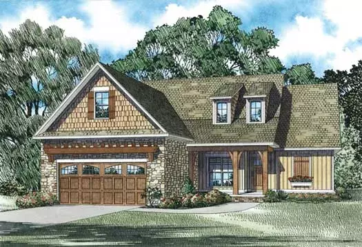 Southern house plans 12-1194 - front exterior, 1,591 sq ft, 3 bed, 2 bath house plans | Monster House Plans