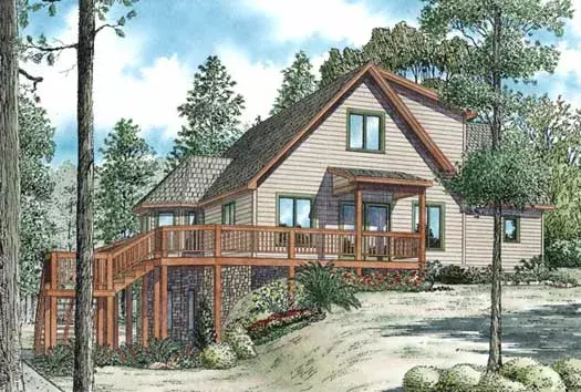 Traditional house plans 12-1199 - front exterior, 2,340 sq ft, 3 bed, 2 bath house plans | Monster House Plans