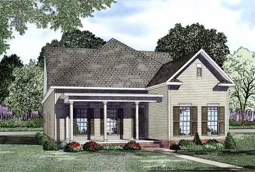 Southern house plans 12-1220 - front exterior, 2,173 sq ft, 3 bed, 3 bath house plans | Monster House Plans
