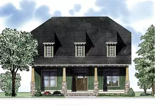 Craftsman house plans 12-1225 - front exterior, 2,296 sq ft, 3 bed, 3 bath house plans | Monster House Plans