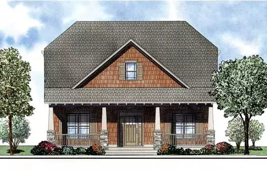 Craftsman house plans 12-1226 - front exterior, 2,296 sq ft, 3 bed, 3 bath house plans | Monster House Plans