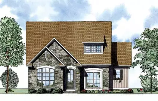 European house plans 12-1230 - front exterior, 1,927 sq ft, 3 bed, 2 bath house plans | Monster House Plans