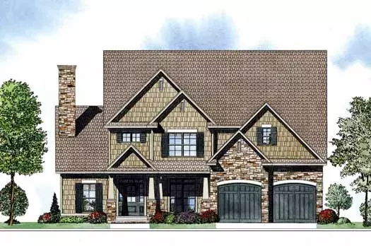 Traditional house plans 12-1234 - front exterior, 2,930 sq ft, 3 bed, 2 bath house plans | Monster House Plans