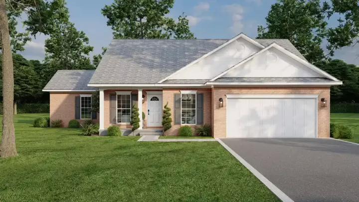 Traditional house plans 12-1259 - front exterior, 1,562 sq ft, 4 bed, 2 bath house plans | Monster House Plans