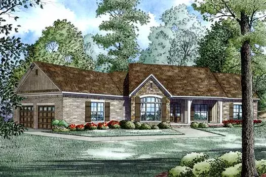 Country house plans 12-1279 - front exterior, 2,279 sq ft, 3 bed, 2 bath house plans | Monster House Plans