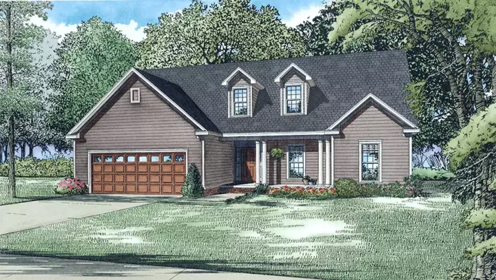 Country house plans 12-1307 - front exterior, 1,791 sq ft, 3 bed, 2 bath house plans | Monster House Plans