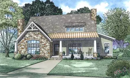 Country house plans 12-1310 - front exterior, 2,637 sq ft, 3 bed, 2 bath house plans | Monster House Plans