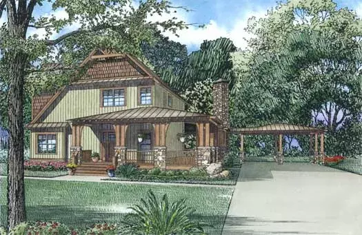 Mountain Rustic house plans 12-1311 - front exterior, 2,877 sq ft, 3 bed, 3 bath house plans | Monster House Plans
