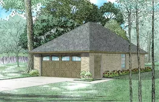 Traditional house plans 12-1325 - front exterior, 713 sq ft, 0 bed, 0 bath house plans | Monster House Plans