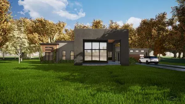 Modern house plans 12-1375 - front exterior, 2,154 sq ft, 3 bed, 2 bath house plans | Monster House Plans