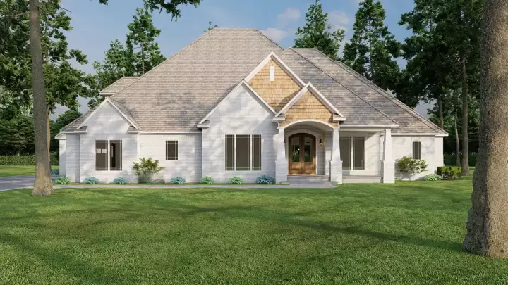 Traditional house plans 12-1395 - front exterior, 3,190 sq ft, 4 bed, 4 bath house plans | Monster House Plans