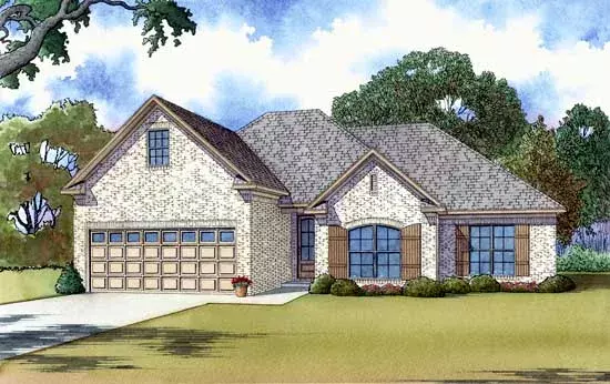 Traditional house plans 12-1401 - front exterior, 1,640 sq ft, 3 bed, 2 bath house plans | Monster House Plans