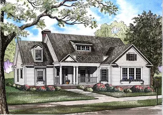 Southern house plans 12-1414 - front exterior, 2,148 sq ft, 4 bed, 3 bath house plans | Monster House Plans
