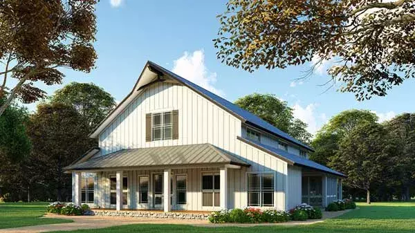 Farmhouse house plans 12-1429 - front exterior, 4,072 sq ft, 3 bed, 2 bath house plans | Monster House Plans