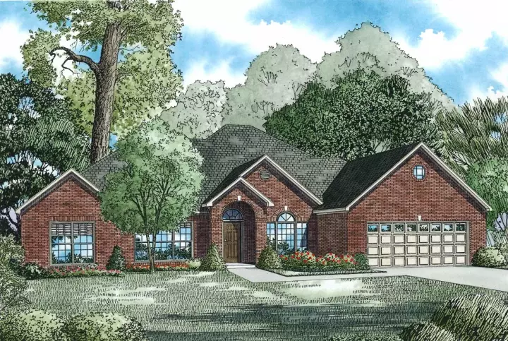 Southern house plans 12-143 - front exterior, 2,582 sq ft, 4 bed, 2 bath house plans | Monster House Plans