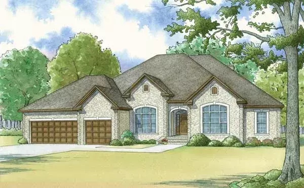 European house plans 12-1448 - front exterior, 3,264 sq ft, 5 bed, 4 bath house plans | Monster House Plans