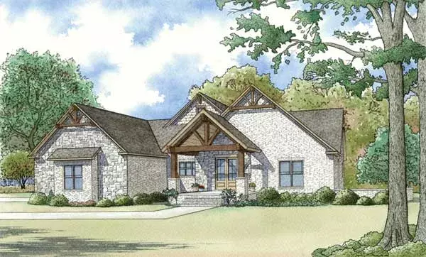 Mountain Rustic house plans 12-1456 - front exterior, 3,978 sq ft, 4 bed, 3 bath house plans | Monster House Plans