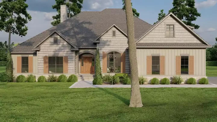 Traditional house plans 12-1459 - front exterior, 2,646 sq ft, 4 bed, 3 bath house plans | Monster House Plans