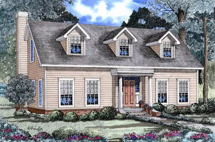 Country house plans 12-146 - front exterior, 2,044 sq ft, 3 bed, 2 bath house plans | Monster House Plans
