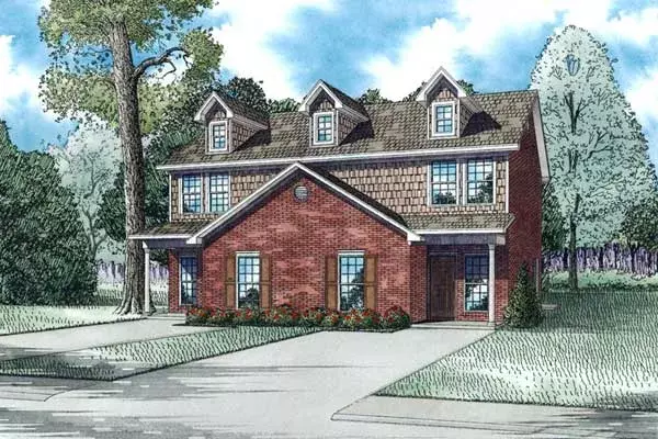 Traditional house plans 12-1462 - front exterior, 3,000 sq ft, 6 bed, 4 bath house plans | Monster House Plans