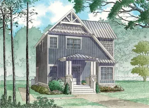 Country house plans 12-1465 - front exterior, 1,706 sq ft, 3 bed, 2 bath house plans | Monster House Plans