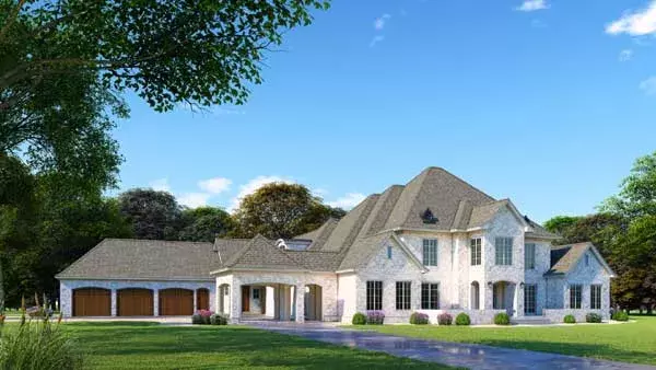 European house plans 12-1474 - front exterior, 6,641 sq ft, 6 bed, 6 bath house plans | Monster House Plans