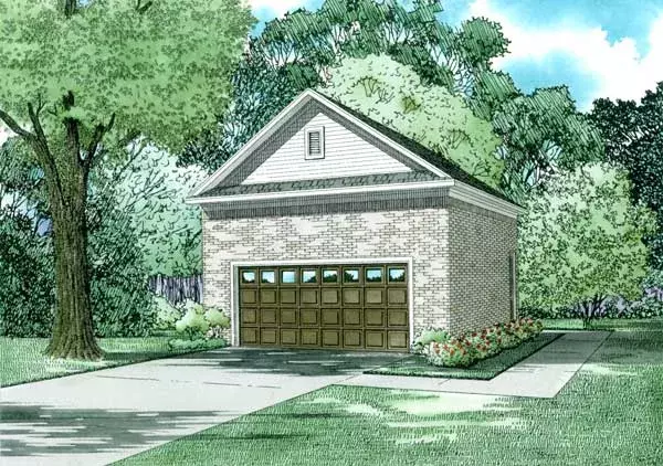 Traditional house plans 12-1488 - front exterior, 572 sq ft, 0 bed, 0 bath house plans | Monster House Plans