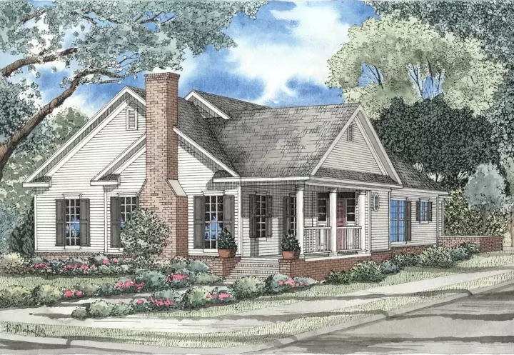 Country house plans 12-151 - front exterior, 2,140 sq ft, 3 bed, 2 bath house plans | Monster House Plans