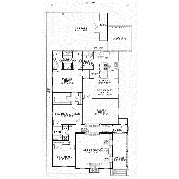 Main Floor Plan: 12-151