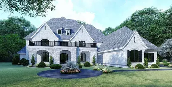European house plans 12-1513 - front exterior, 5,615 sq ft, 5 bed, 4 bath house plans | Monster House Plans