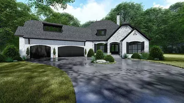 European house plans 12-1518 - front exterior, 3,068 sq ft, 4 bed, 3 bath house plans | Monster House Plans