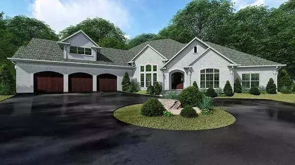 Traditional house plans 12-1521 - front exterior, 3,982 sq ft, 3 bed, 3 bath house plans | Monster House Plans