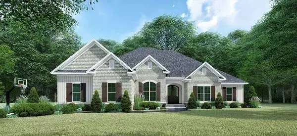 French Country house plans 12-1534 - front exterior, 2,663 sq ft, 4 bed, 3 bath house plans | Monster House Plans