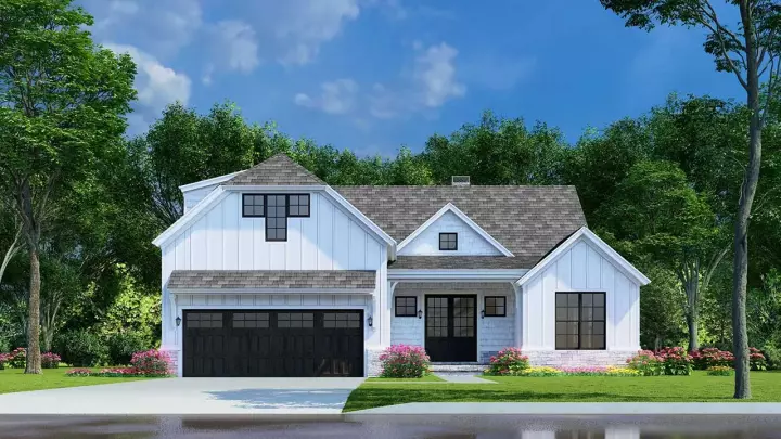 Modern Farmhouse house plans 12-1537 - front exterior, 1,998 sq ft, 3 bed, 2 bath house plans | Monster House Plans