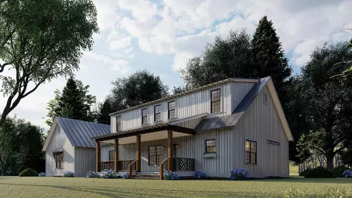 Mountain Rustic house plans 12-1557 - front exterior, 2,540 sq ft, 4 bed, 3 bath house plans | Monster House Plans