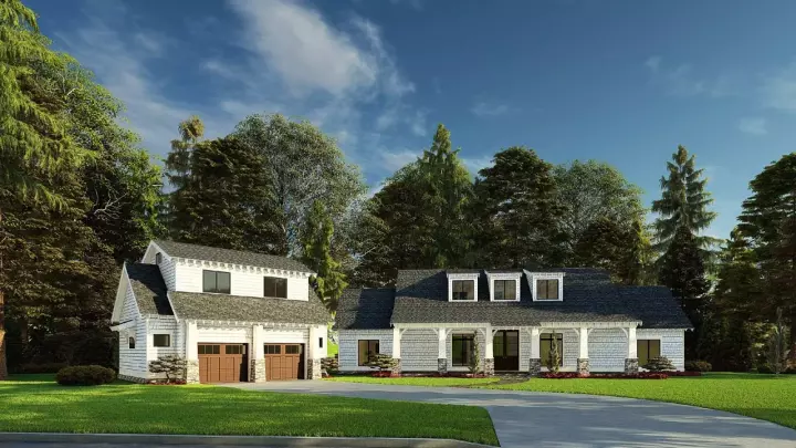 Modern Farmhouse house plans 12-1561 - front exterior, 2,050 sq ft, 3 bed, 3 bath house plans | Monster House Plans