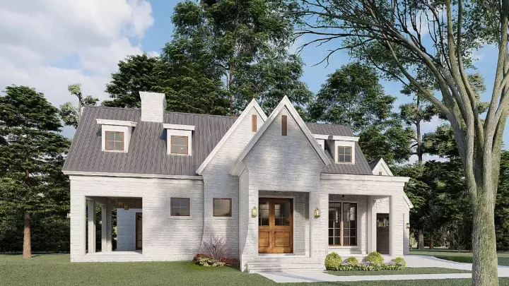 European house plans 12-1569 - front exterior, 2,782 sq ft, 3 bed, 3 bath house plans | Monster House Plans